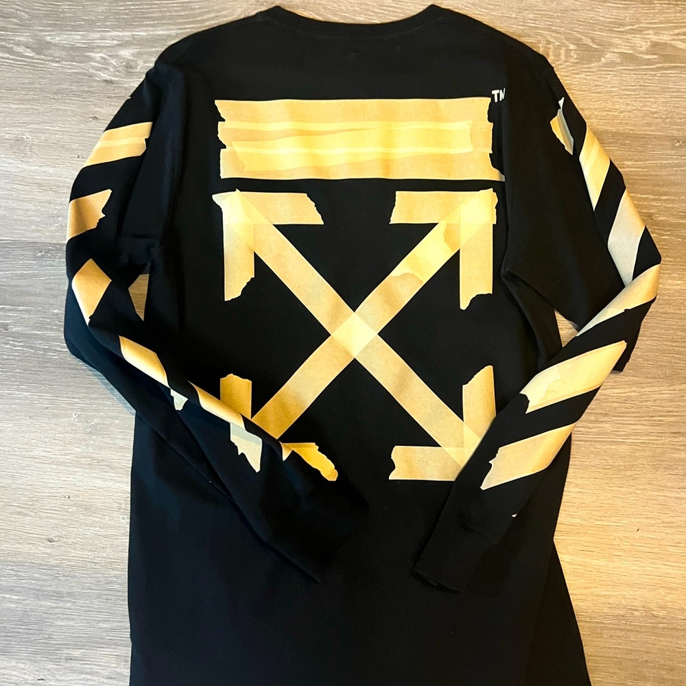 OFF-WHITE ARROWS long sleeve tee ‘Tape’ SS2021 size Large